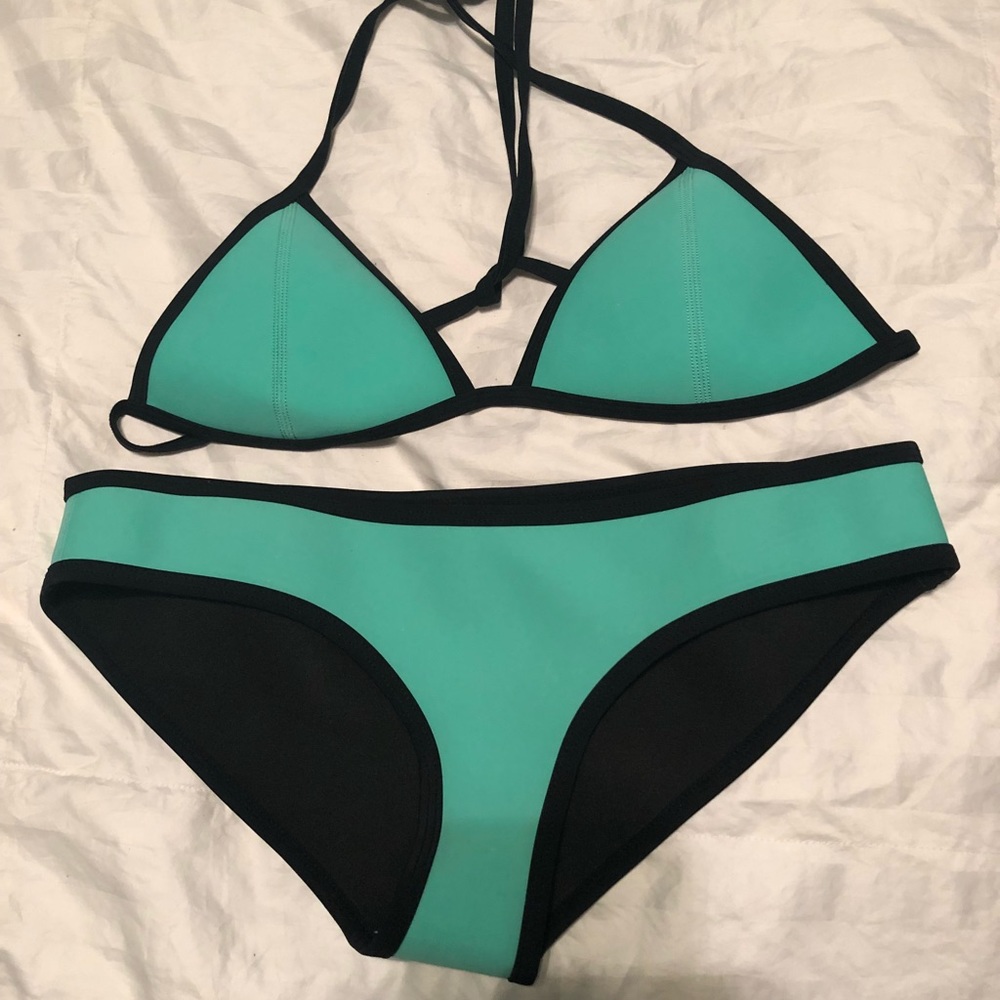 Teal Triangl bikini